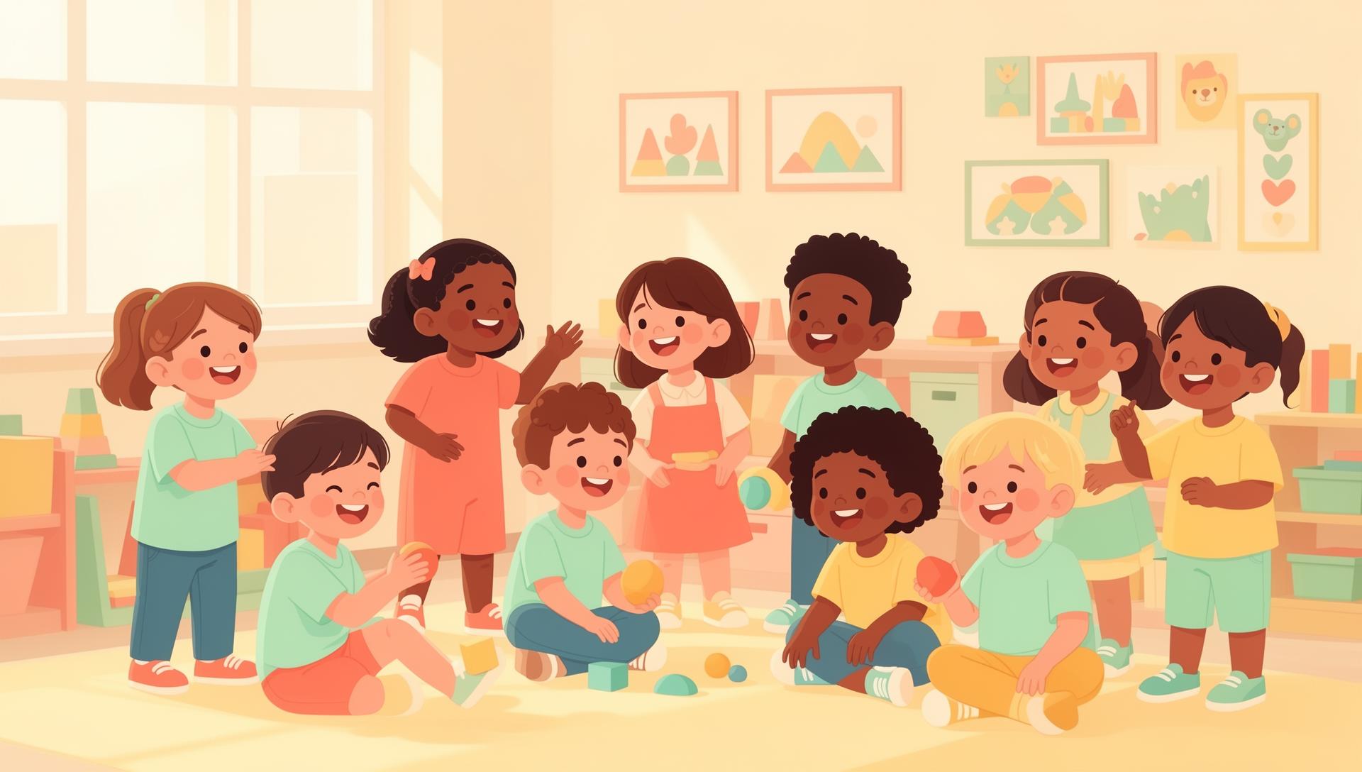 Mutlu anaokulu çocuğu